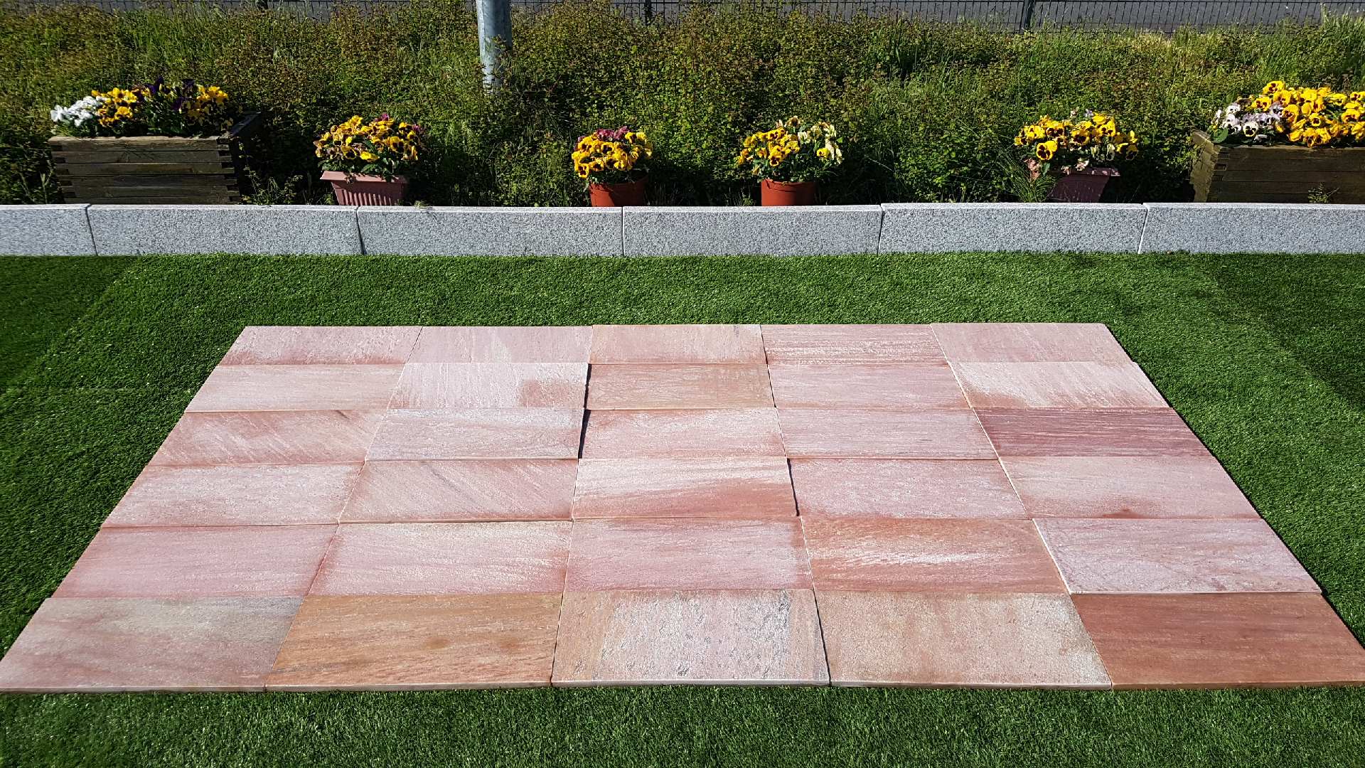 Quarzitplatten Lava Rosa