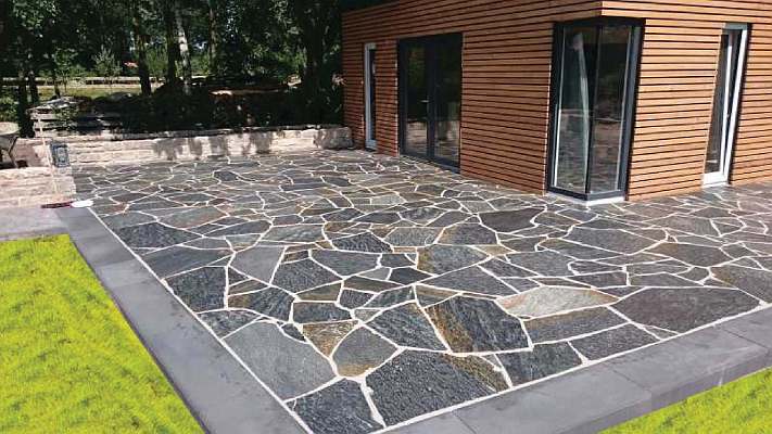 Bodenplatten Polygonalplatten Naturstein Schiefer Siki MUSTERSTEIN bestellen 
