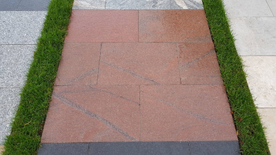 Granitplatten Magadi Rot - 60 x 40 x 3 cm