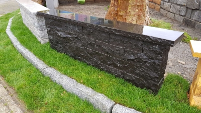 Mauersteine Basalt Schwarz 40 x 20 x 15 cm