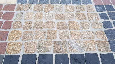 Mosaik Pflaster - Porto Gelb 4 - 6 cm