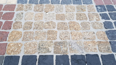 Mosaik Pflaster - Porto Gelb 4 - 6 cm