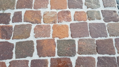 Mosaik Pflaster - Porphyr Rot Braun 4 - 6 cm