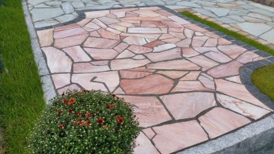 Polygonalplatten Flamingo Lava Rosa - A
