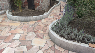 Polygonalplatten Flamingo Lava Rosa - A