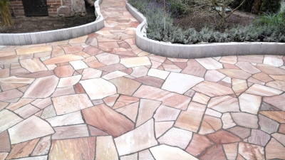 Polygonalplatten Flamingo Lava Rosa - B