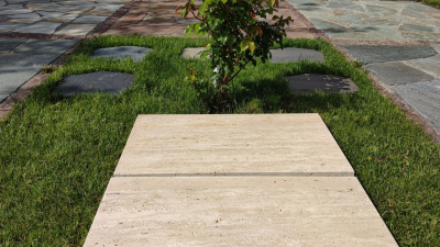 Travertinplatten VANILLA ROMANA 120x40x3 cm