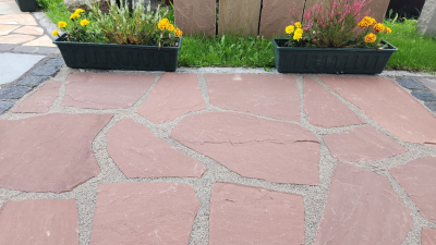 Polygonalplatten Wine Red