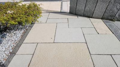 Kalksteinplatten Tandur Yellow Römischer Verband