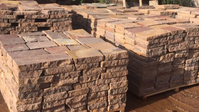 Porphyrplatten DAvis Camparta - 40 cm - Handbekantet