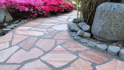 Polygonalplatten Lava Rosa XL