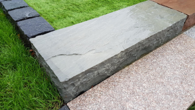 Blockstufen Sky Grey - Grau 150x35x14-16