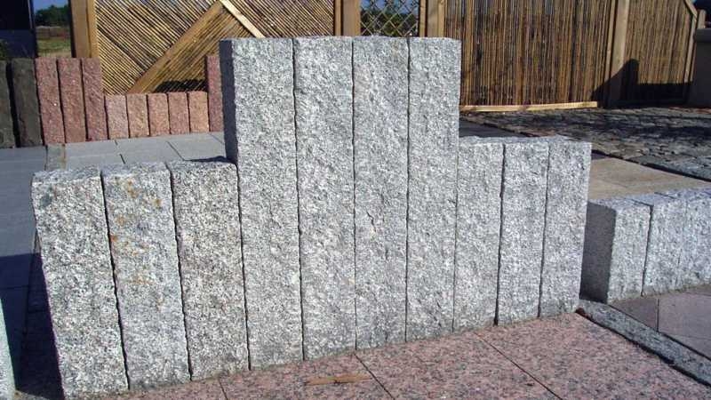 Padang Crystal Granit NEU!!! Granit Palisade gehauen 50x20x8cm 