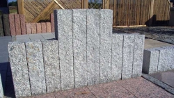 Palisaden Granit Grau 150x12x12 cm