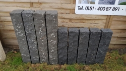 Palisaden Basalt Schwarz 35x12x12 cm